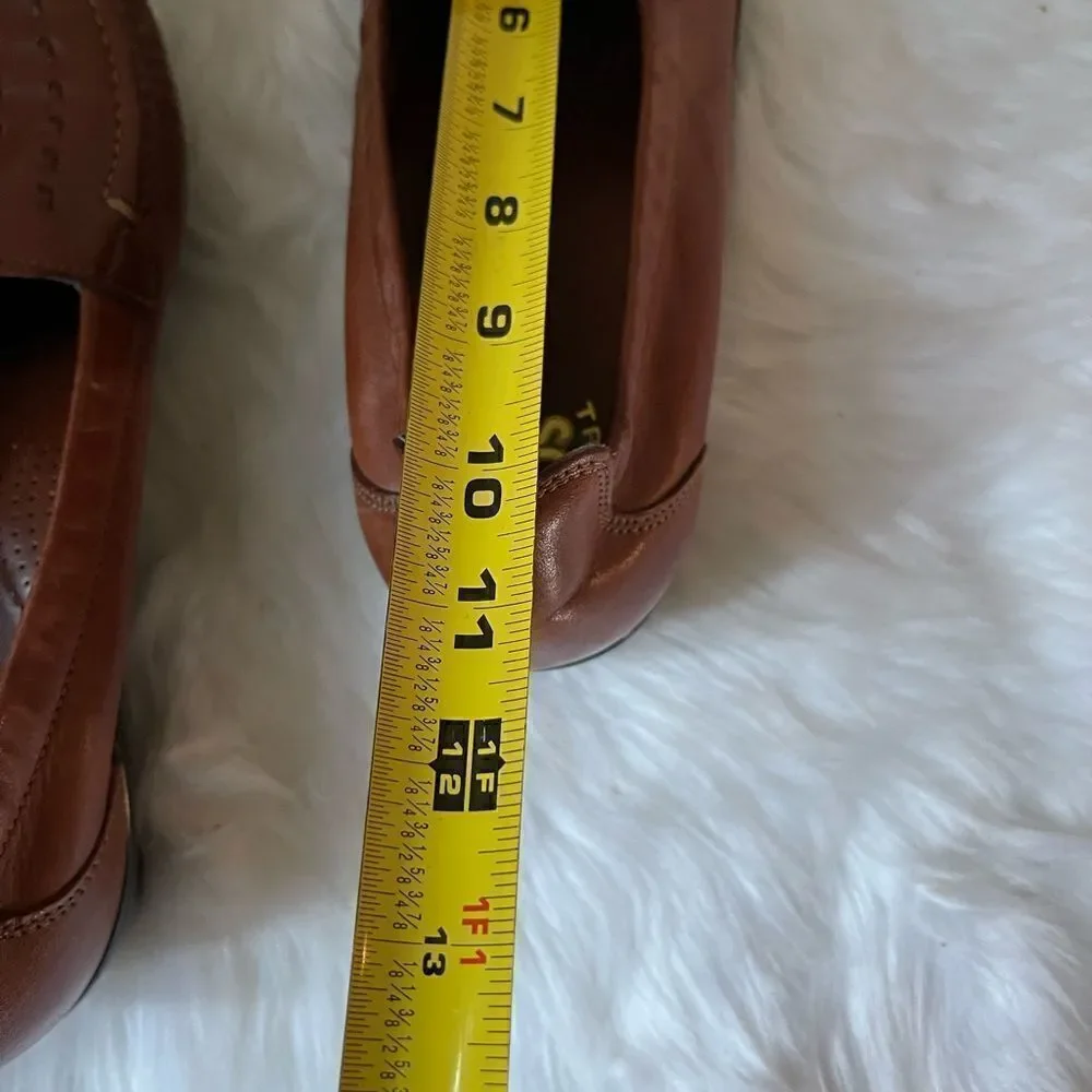 SAS leather Brown weave slip on wedge shoes comfort footbed SZ 11 M run …